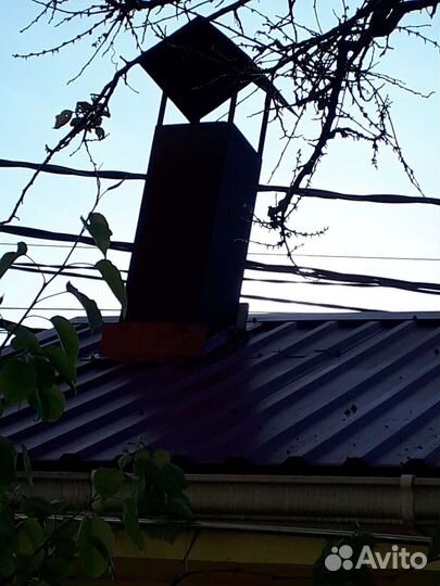 Мангал с вытяжным зонтом и трубой