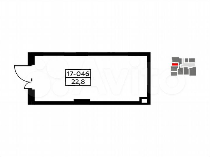 Аренда, торговое помещение площадью 22.6 кв.м