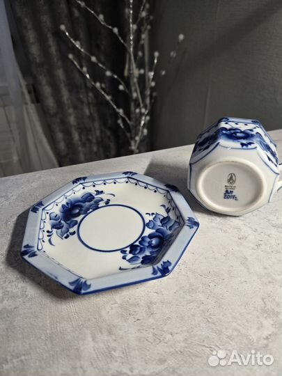 Чайная пара Гжель