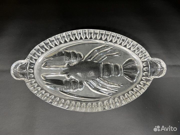Блюдо хрустальное Рак 19 х 15,5 х 3 см