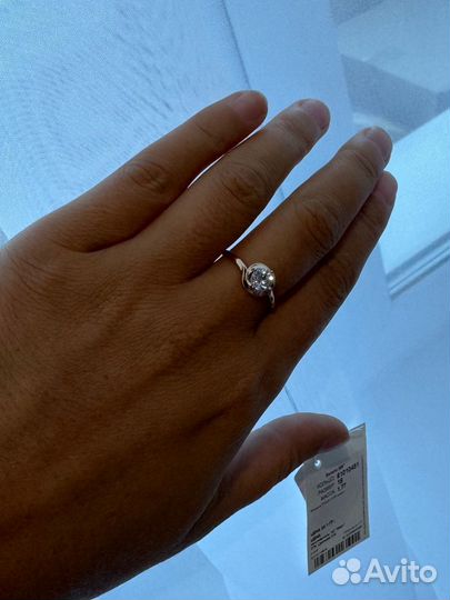 Кольцо золото 585 Sokolov swarovski новое