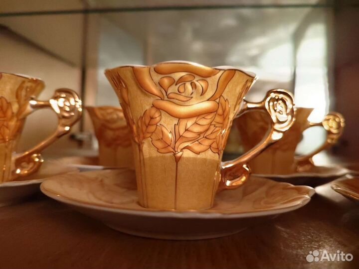 Кофейный сервиз Япония. Золотая коллекция yamasen