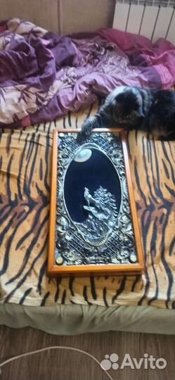 Нарды ручной работы со стеклом