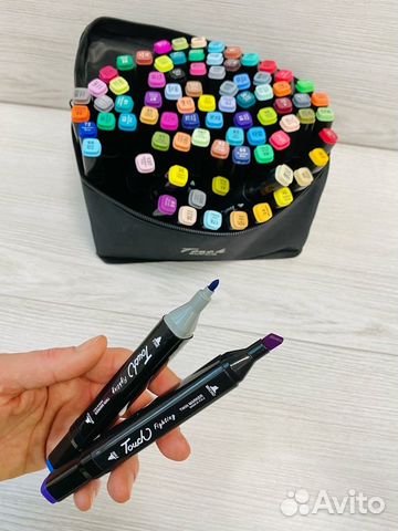 Фломастеры для скетчинга маркеры двусторонние 80шт