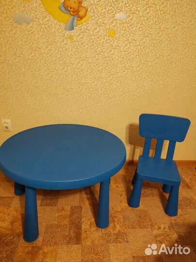 Детский стол и стул IKEA (Икеа) mammut (маммут)