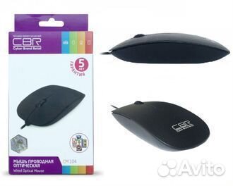 Мышь CBR CM-104 Black USB новая в коробочке