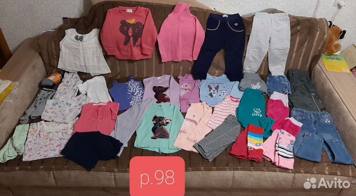 Вещи пакетом из 32шт на девочку на р.98