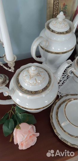Антикварный чайный сервиз Германия фарфор