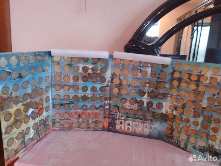 Полный набор 10 р.монет бим и гвс в одном альбоме