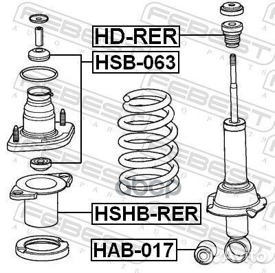 Пыльник амортизатора задний honda CR-V RE3/RE4