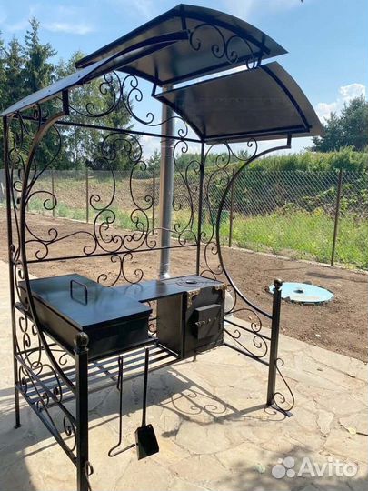 Мангал с печкой