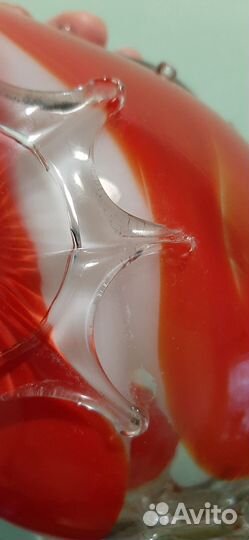 Ваза для цветов СССР, гутное стекло