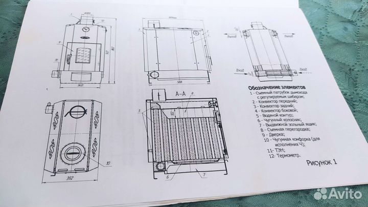 Котел на твердом топливе напольный одноконтурный