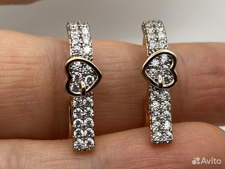 Серьги с цирконами