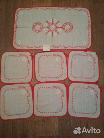 Кухонный набор салфеток лен СССР