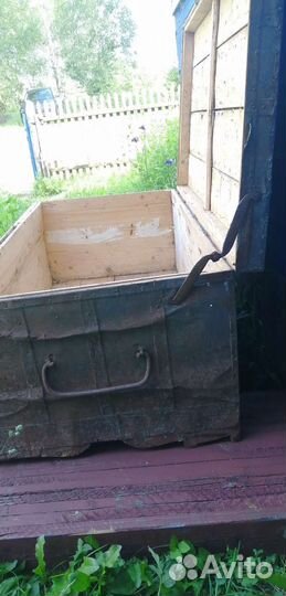 Сундук деревянный окованный старинный