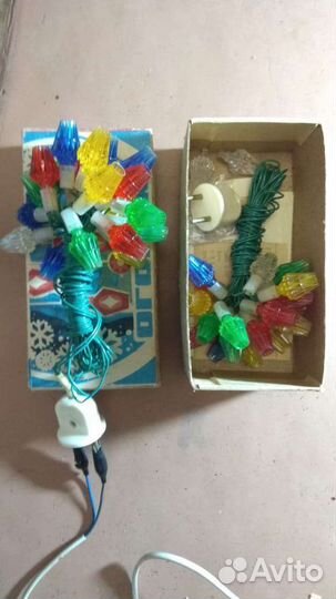 Елочные новогодние гирлянды СССР