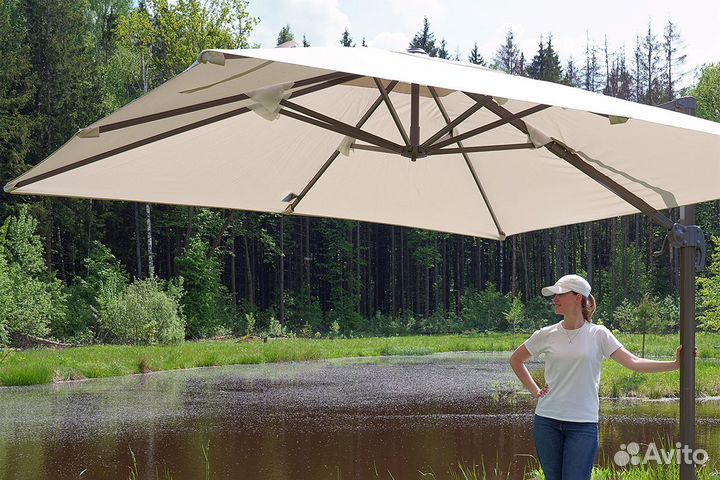 Bizzotto, Италия Зонт Сицилия 3х3м, слоновая кость