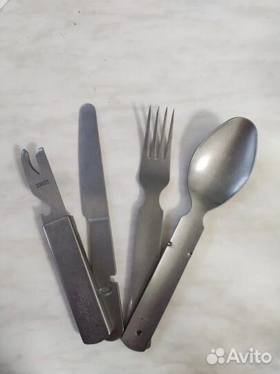 Титановые приборы походные 4 в 1