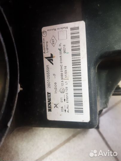 Фара правая рено логан сандеро