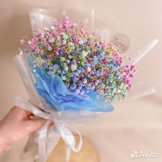 Цветы букеты с гипсофилой