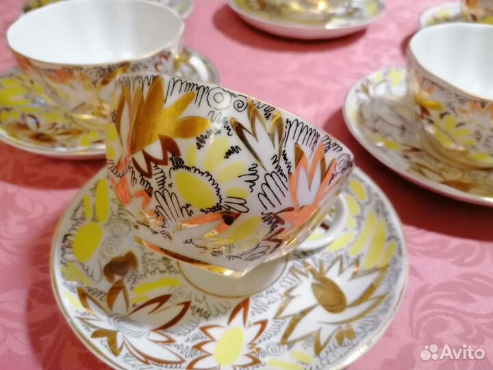 Чайная пара лфз Золотые Ромашки