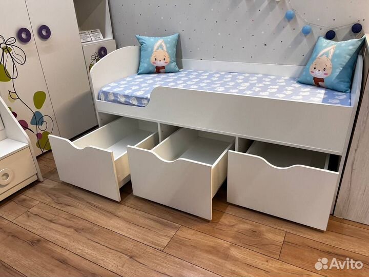 Детская кровать с ящиками 80х160 Малыш мини