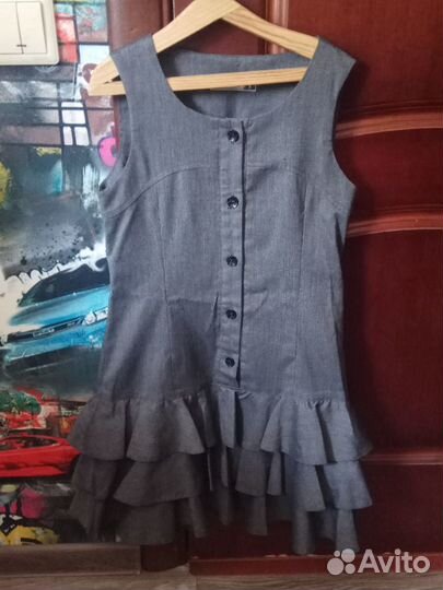 Школьный сарафан и брюки для девочки р.146