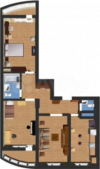 3-к. квартира, 86,4 м², 13/17 эт.