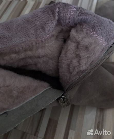 Сапоги из натуральной замши