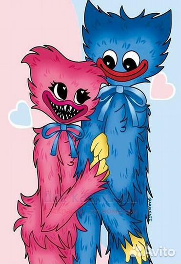 Алмазная мозаика 20x30 Хагги Вагги и Кисси Мисси