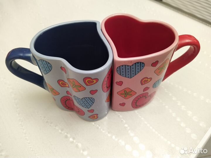 Чашки в форме сердечек Oriflame новые