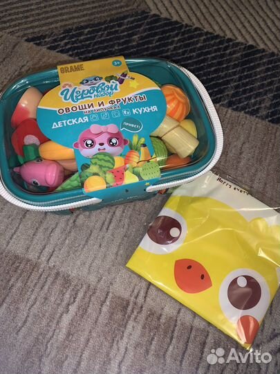 Набор игрушечных продуктов на липучках