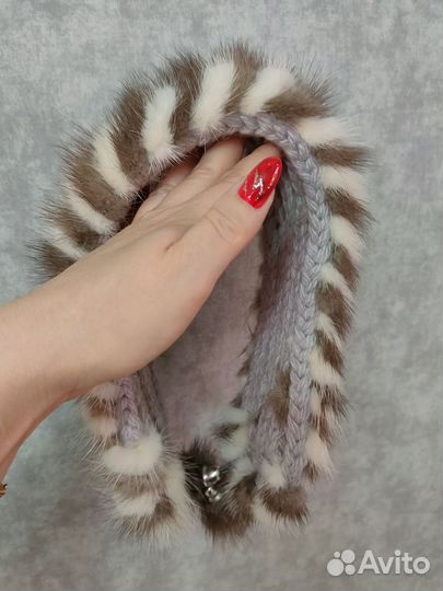 Норковая повязка (шапка) на голову