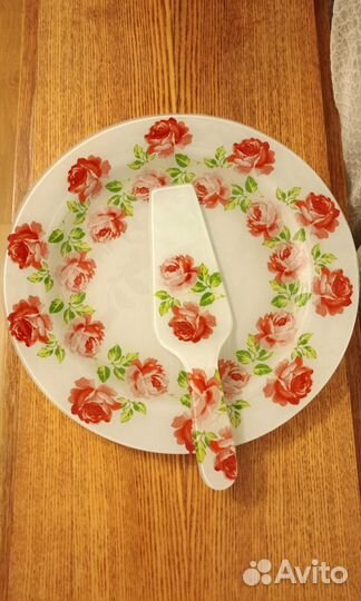 Тортовница с лопаткой, блюдо для торта