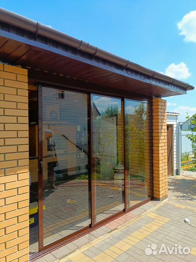 Раздвижные алюминиевые окна для балконов, веранд