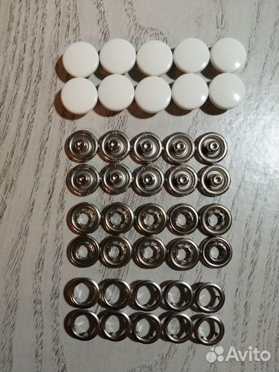 Кнoпки Prym Белые, джeрси+анорак 40шт