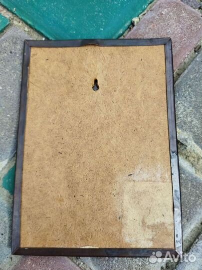 Олимпийский мишка чеканка медь СССР настенная