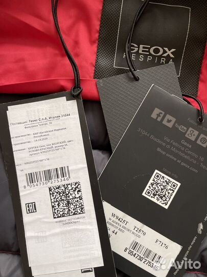 Пуховик geox новый осень/зима