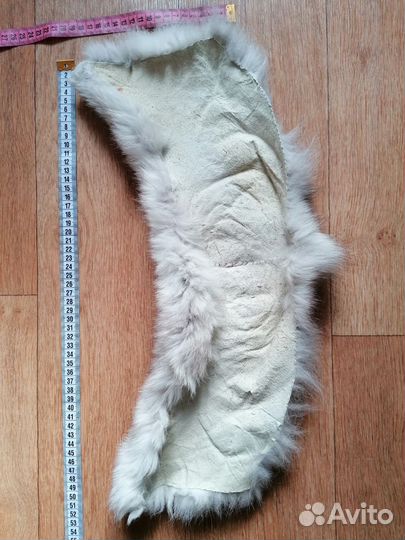 Шкурка песцовая, распоротая шапка