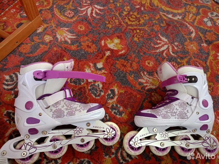 Роликовые коньки детские раздвижные 37-40 размер