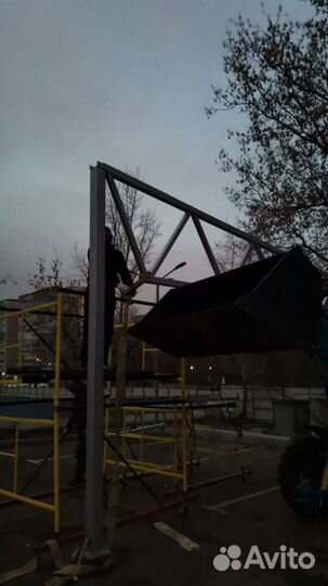 Ангар из сэндвич-панелей автомойка сто