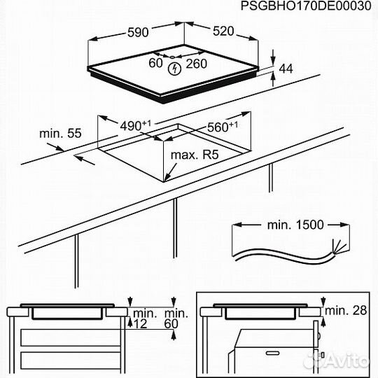 Варочная панель electrolux IPE 6450 KF