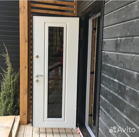 Металлическая дверь порошок-мдф с зеркалом