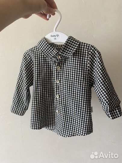 Рубашка в клетку детская