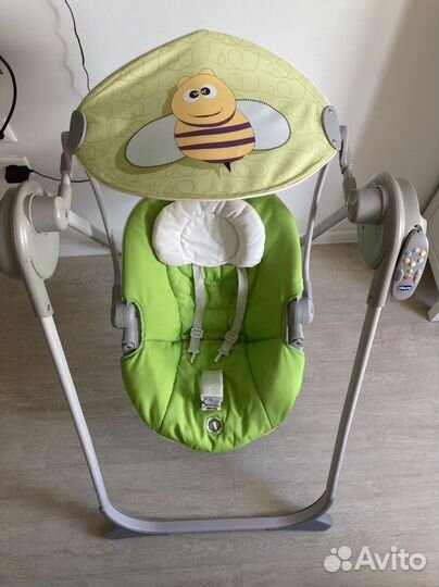 Детские качели Chicco Polly Swing Up зеленые