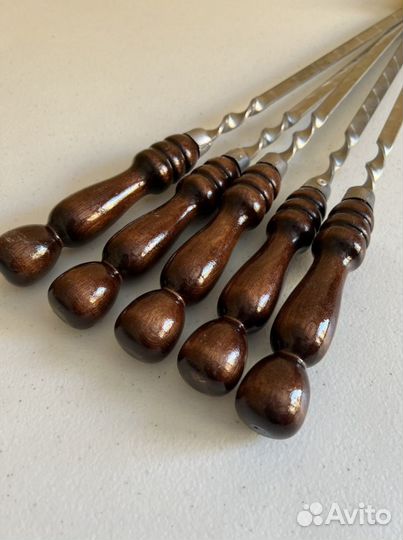 Шампур с деревянными ручками