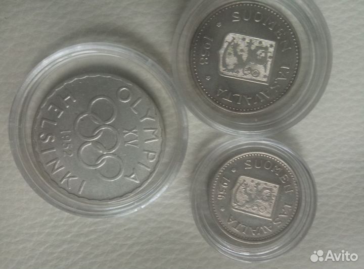 100, 200 и 500 марок Финляндия серебро