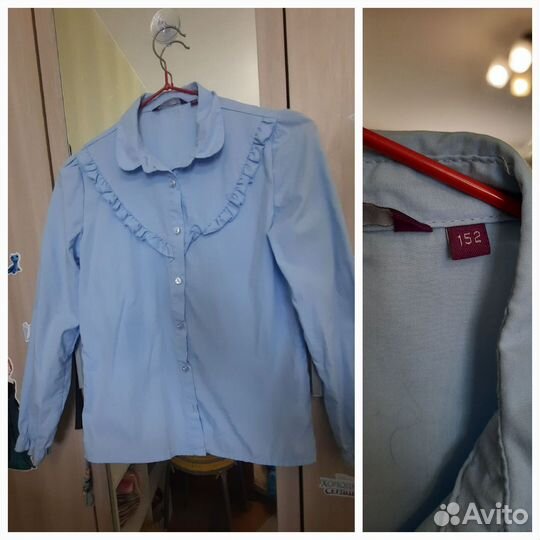 Рубашка школьная для девочки 152