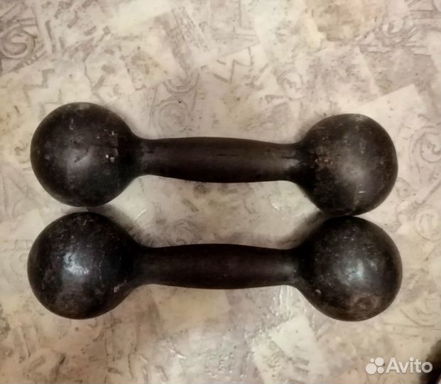Гантели чугунные, литые. СССР